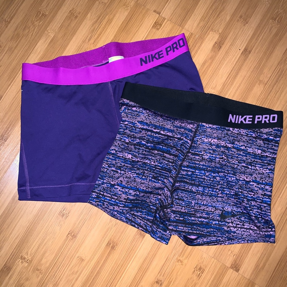 2 Purple Nike Pros